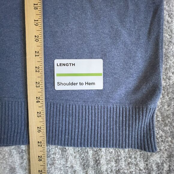 Gap Pullover Knit Sweater Men's Size XXL Blue V-Neck Long Sleeves Cotton-Wool - Picture 10 of 11